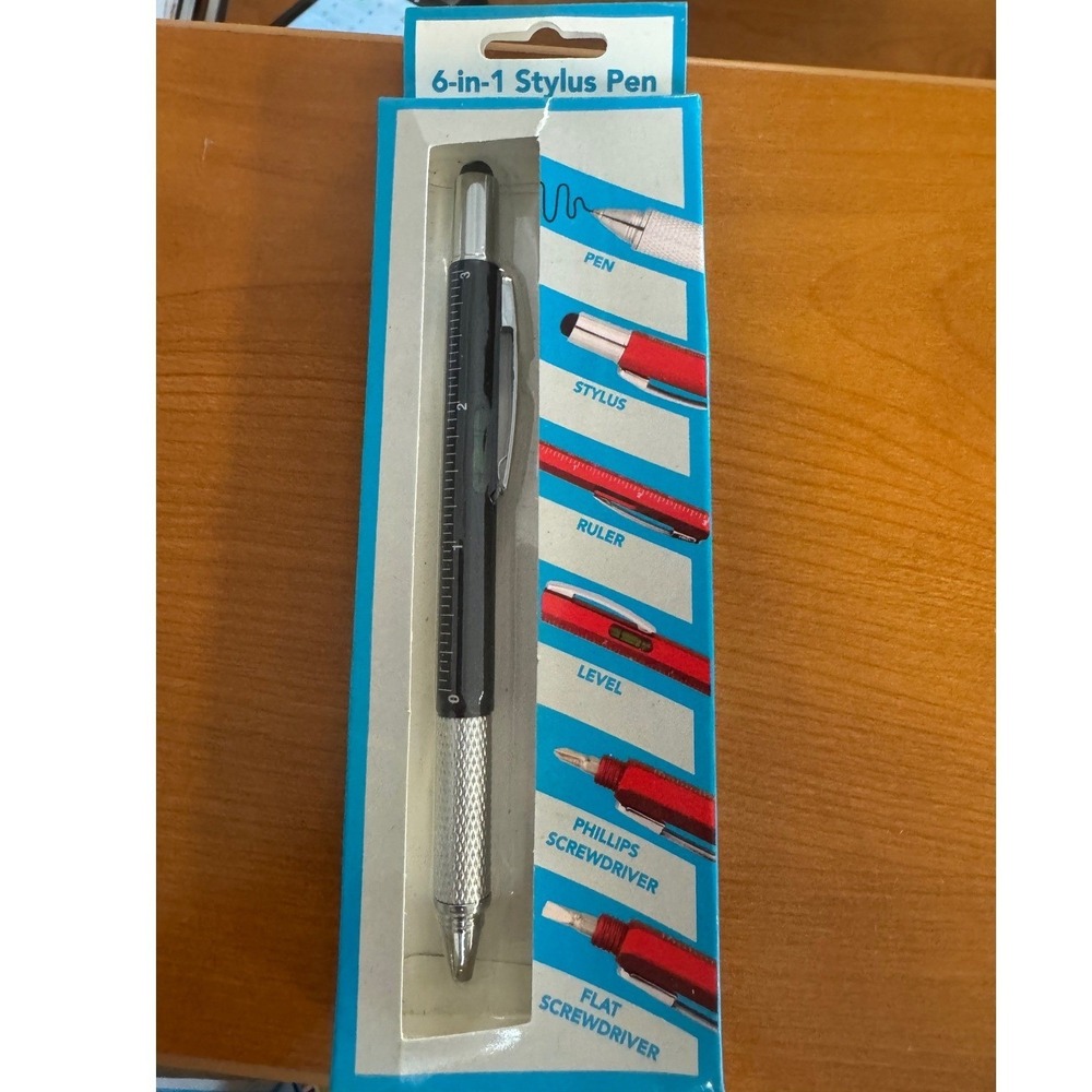 Greenbrier International 6-in-1 Multi Tool Stylus Pen Ruler Level Screwdriver